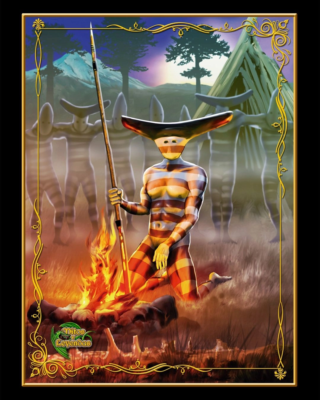 Ilustración de la baraja Chaman